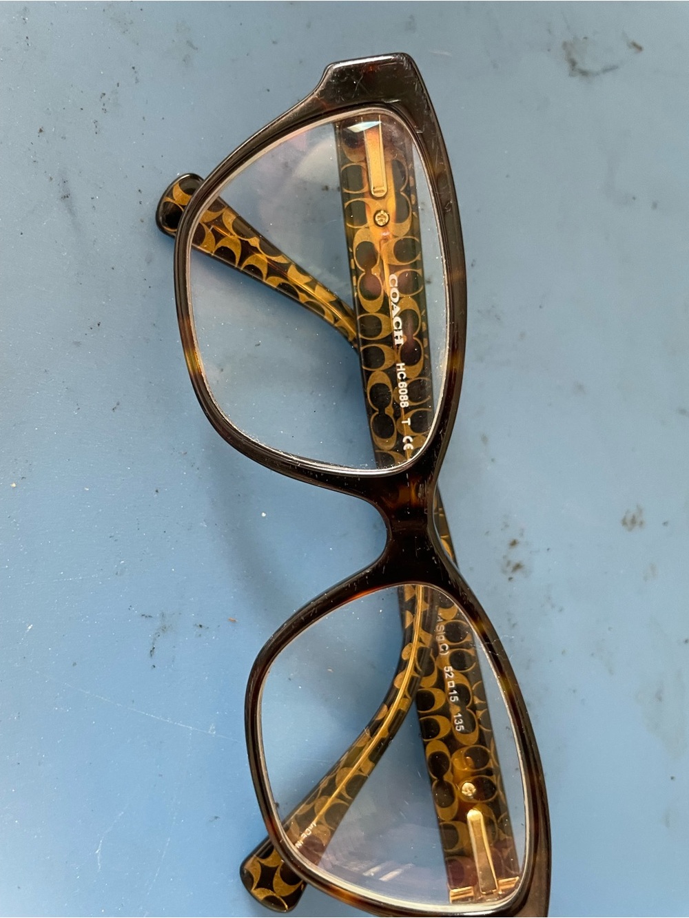 Coach HC 6088 Women's Eyeglasses Tortoise Gold Horse Carriage Frames 52-15-135